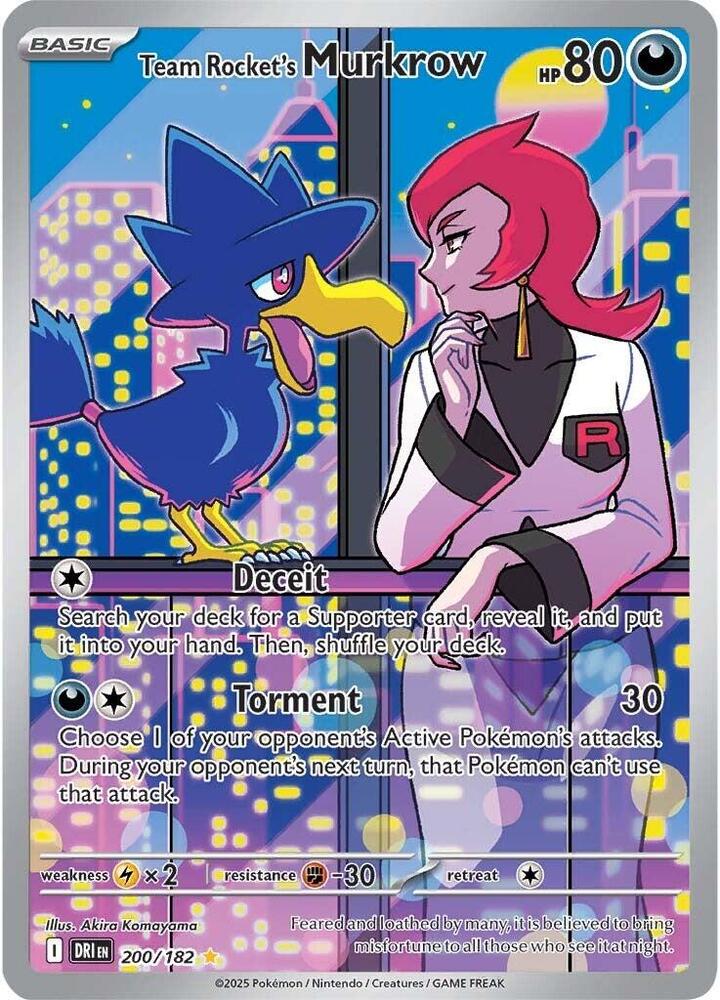 Team Rocket's Murkrow - 200/182 — SV10: Destined Rivals