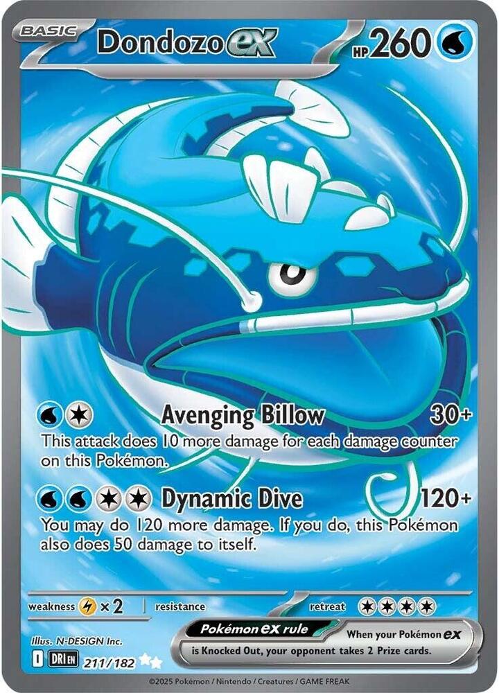 Dondozo ex - 211/182 — SV10: Destined Rivals
