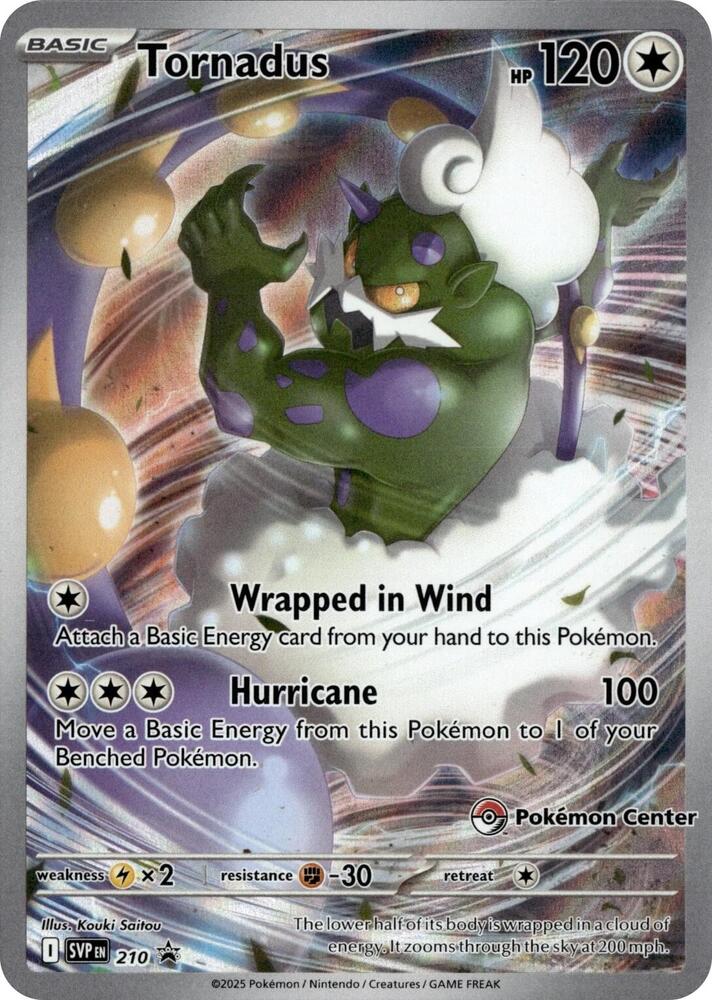 Tornadus - 210 (Pokemon Center Exclusive) — SV: Scarlet &amp; Violet Promo Cards