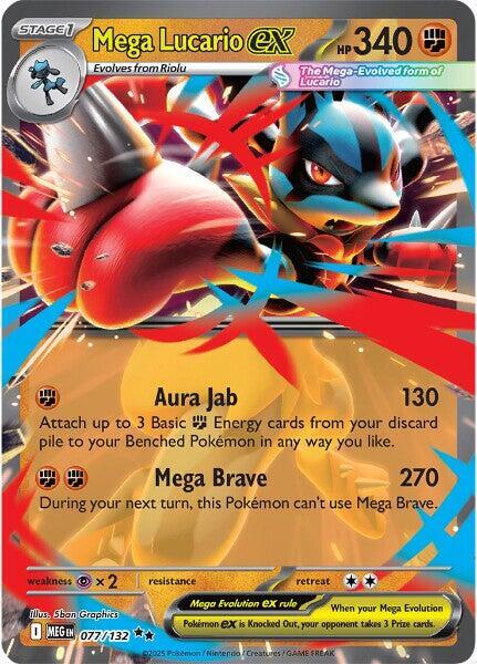 Mega Lucario ex - 077/132 — ME01: Mega Evolution