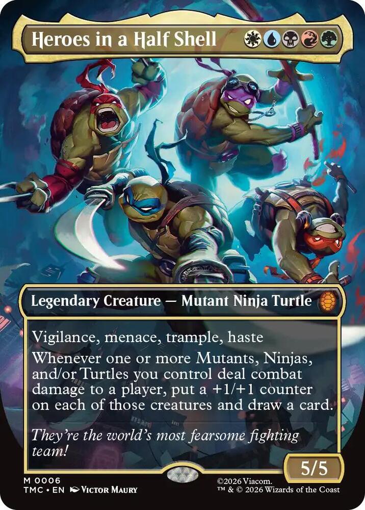 Heroes in a Half Shell (0006) (Borderless) — Commander: Teenage Mutant Ninja Turtles