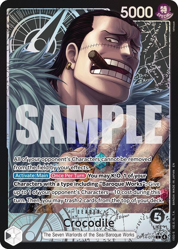 Crocodile - OP14-079 (Alternate Art) — The Azure Sea's Seven