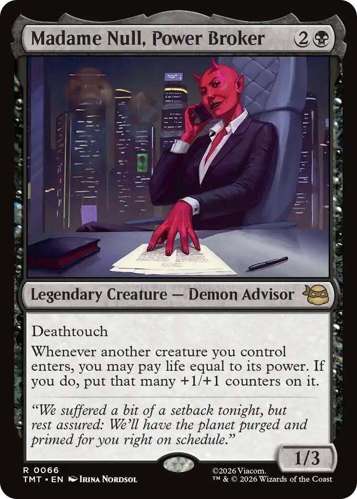 Madame Null, Power Broker — Teenage Mutant Ninja Turtles