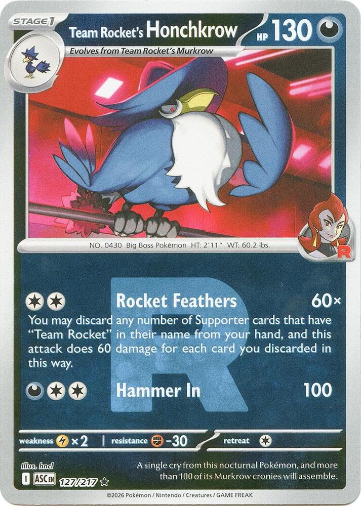 Team Rocket's Honchkrow (Team Rocket) — ME: Ascended Heroes