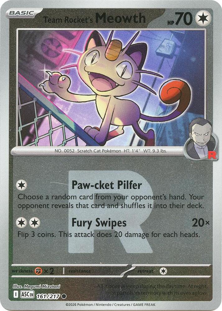 Team Rocket's Meowth (Team Rocket) — ME: Ascended Heroes