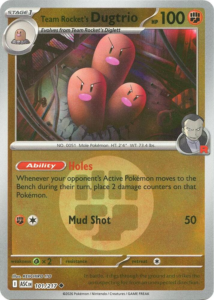 Team Rocket's Dugtrio - 101/217 (Energy Symbol Pattern) — ME: Ascended Heroes