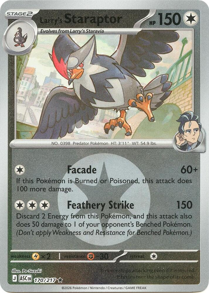 Larry's Staraptor - 170/217 (Energy Symbol Pattern) — ME: Ascended Heroes