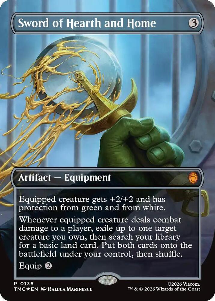 Sword of Hearth and Home (Borderless) — Commander: Teenage Mutant Ninja Turtles