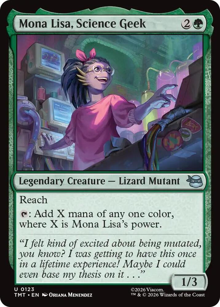 Mona Lisa, Science Geek — Teenage Mutant Ninja Turtles