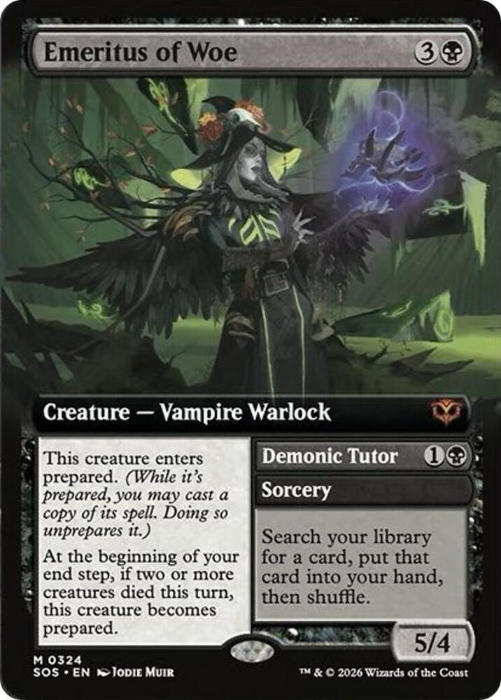 Emeritus of Woe (Extended Art) — Secrets of Strixhaven