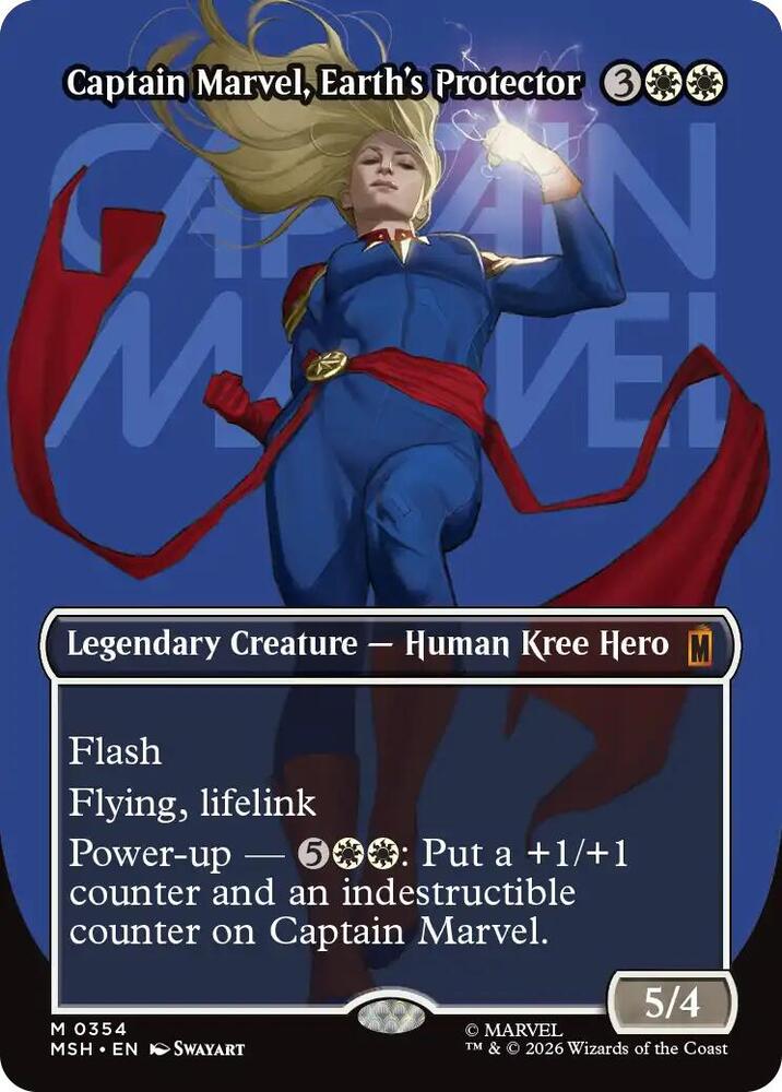 Captain Marvel, Earth's Protector (Borderless) (0354) — Marvel Super Heroes