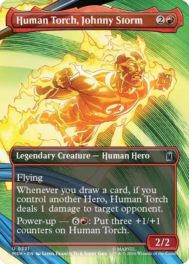 Human Torch, Johnny Storm (Borderless) — Marvel Super Heroes