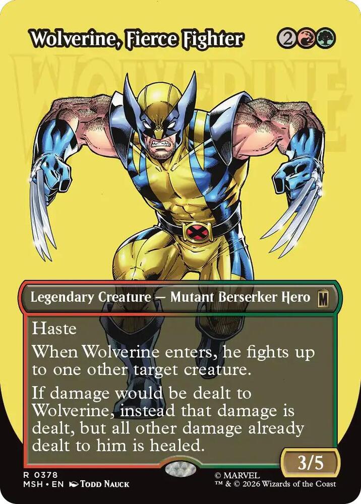 Wolverine, Fierce Fighter (Borderless) — Marvel Super Heroes