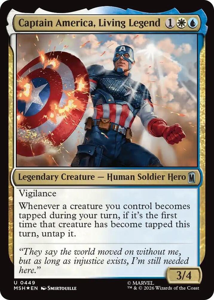 Captain America, Living Legend (Surge Foil) — Marvel Super Heroes