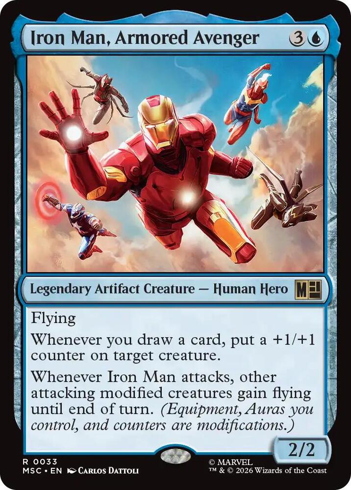 Iron Man, Armored Avenger (Surge Foil) — Commander: Marvel Super Heroes