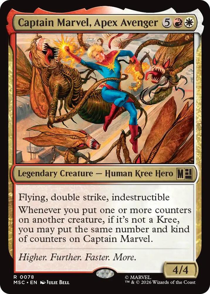 Captain Marvel, Apex Avenger (Surge Foil) — Commander: Marvel Super Heroes