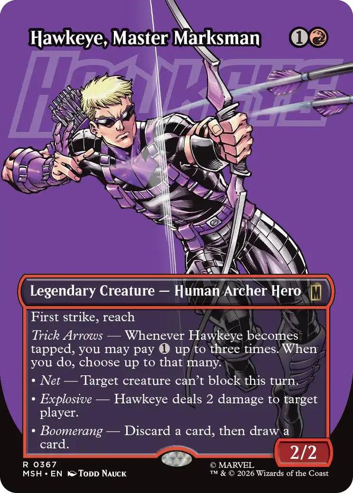 Hawkeye, Master Marksman (Borderless) — Marvel Super Heroes