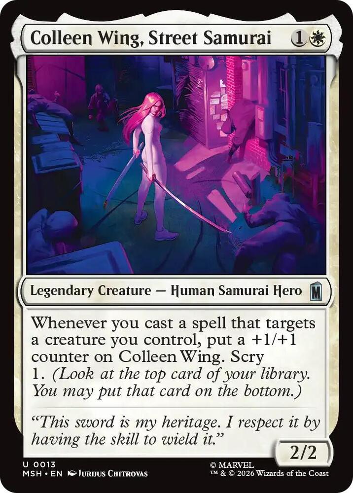 Colleen Wing, Street Samurai — Marvel Super Heroes