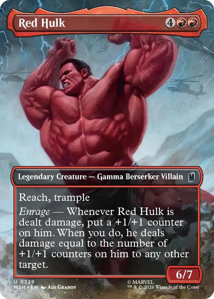 Red Hulk (Borderless) — Marvel Super Heroes