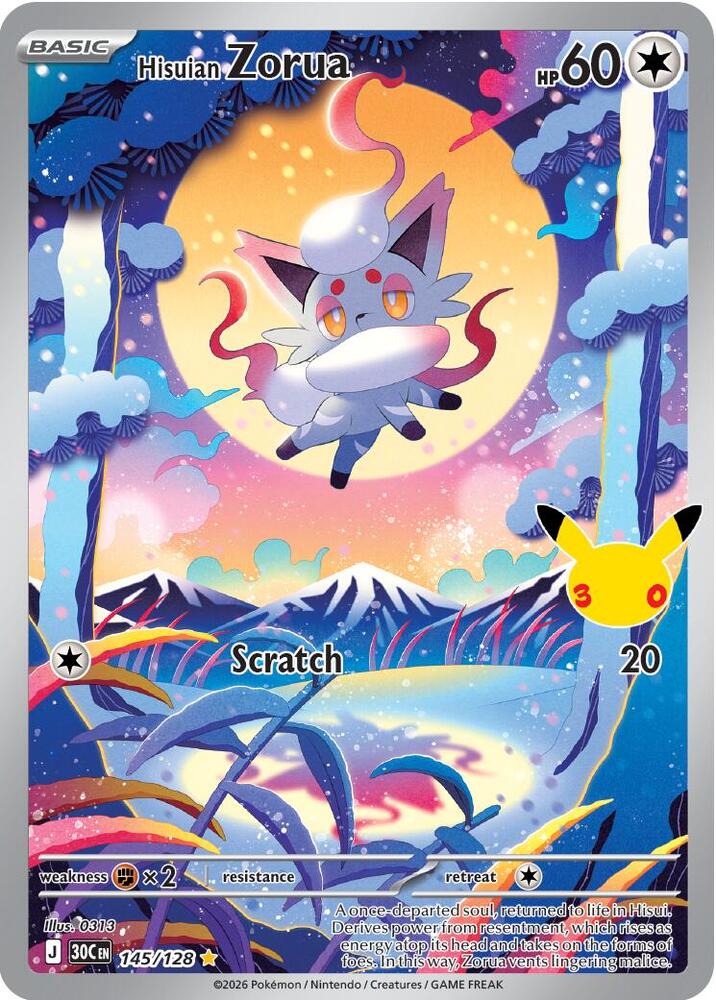 Hisuian Zorua - 145/128 — ME: 30th Celebration