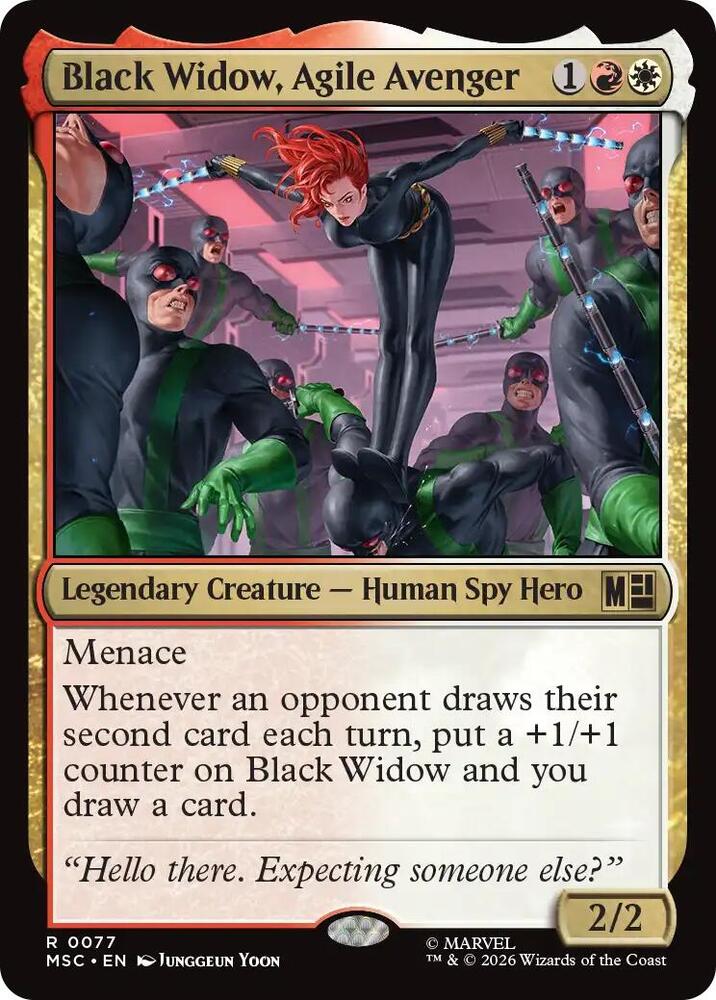 Black Widow, Agile Avenger (Surge Foil) — Commander: Marvel Super Heroes