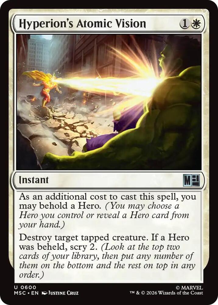 Hyperion's Atomic Vision — Commander: Marvel Super Heroes