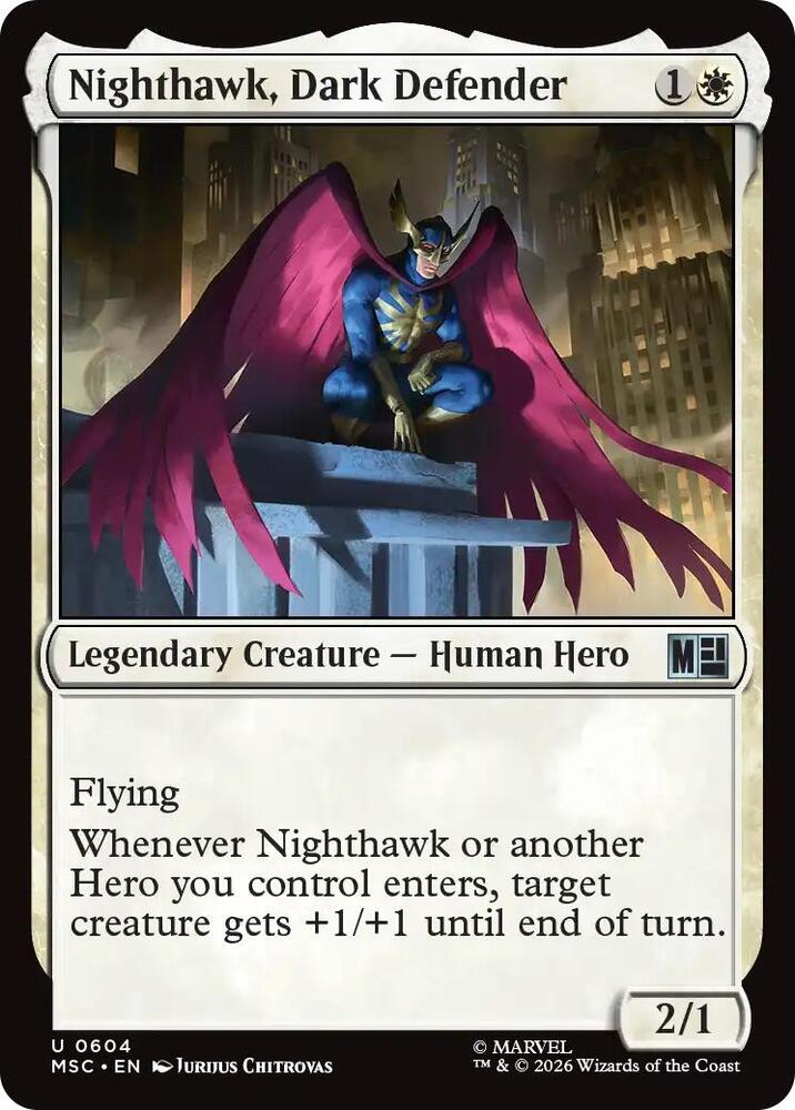 Nighthawk, Dark Defender — Commander: Marvel Super Heroes