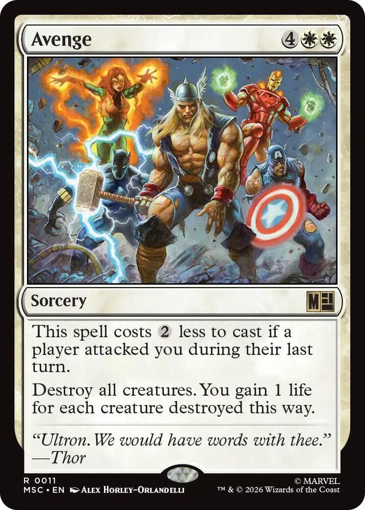 Avenge (Surge Foil) — Commander: Marvel Super Heroes