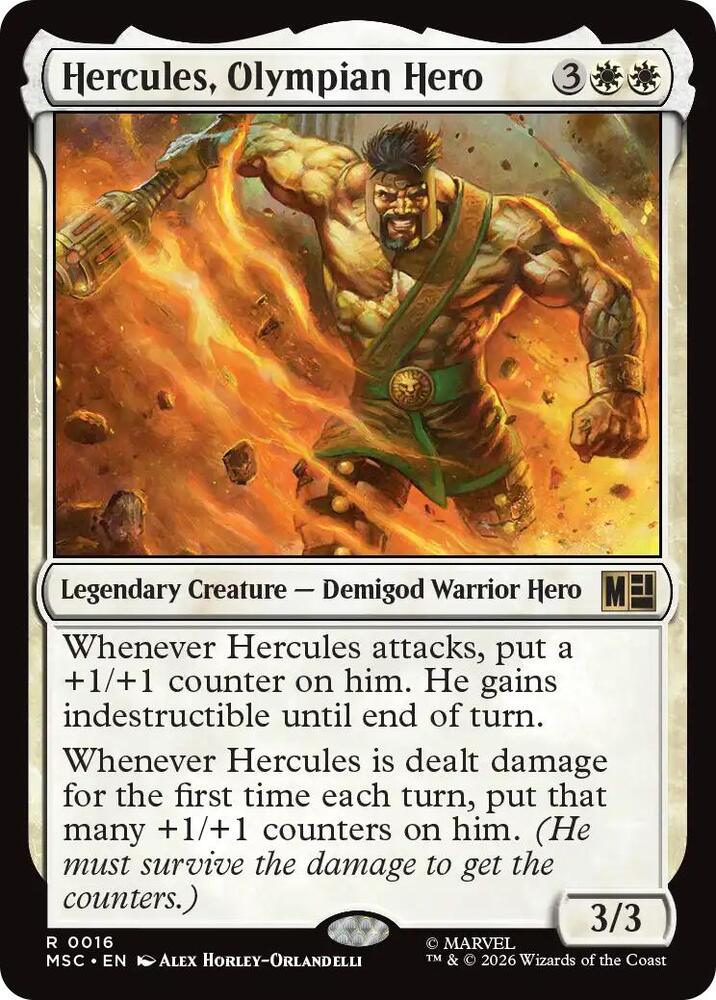 Hercules, Olympian Hero (Surge Foil) — Commander: Marvel Super Heroes