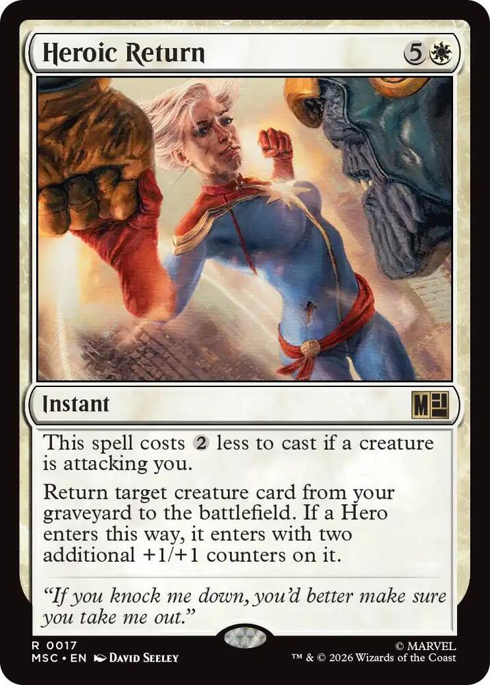 Heroic Return (Surge Foil) — Commander: Marvel Super Heroes