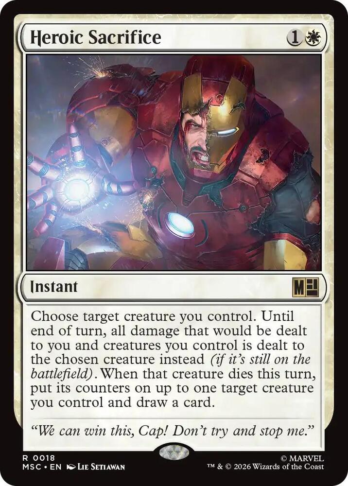 Heroic Sacrifice (Surge Foil) — Commander: Marvel Super Heroes