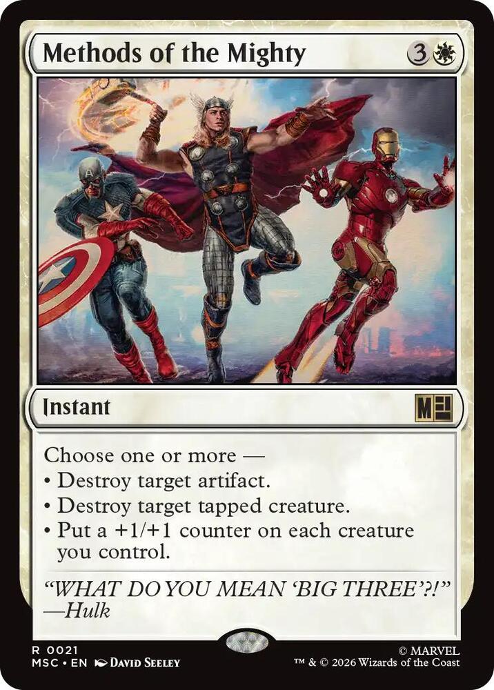 Methods of the Mighty (Surge Foil) — Commander: Marvel Super Heroes