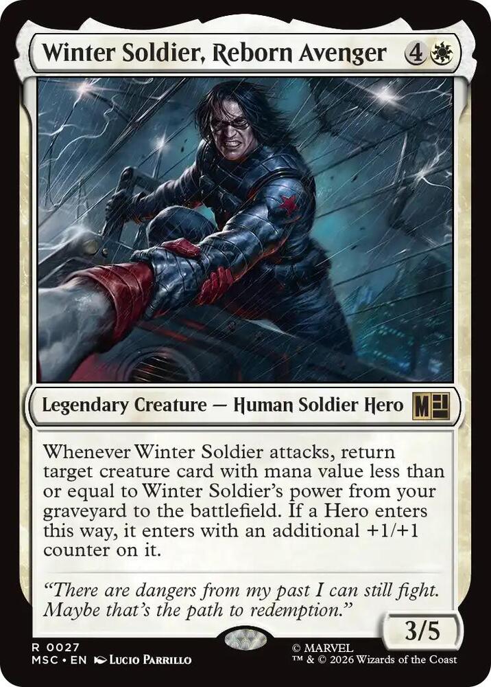Winter Soldier, Reborn Avenger (Surge Foil) — Commander: Marvel Super Heroes