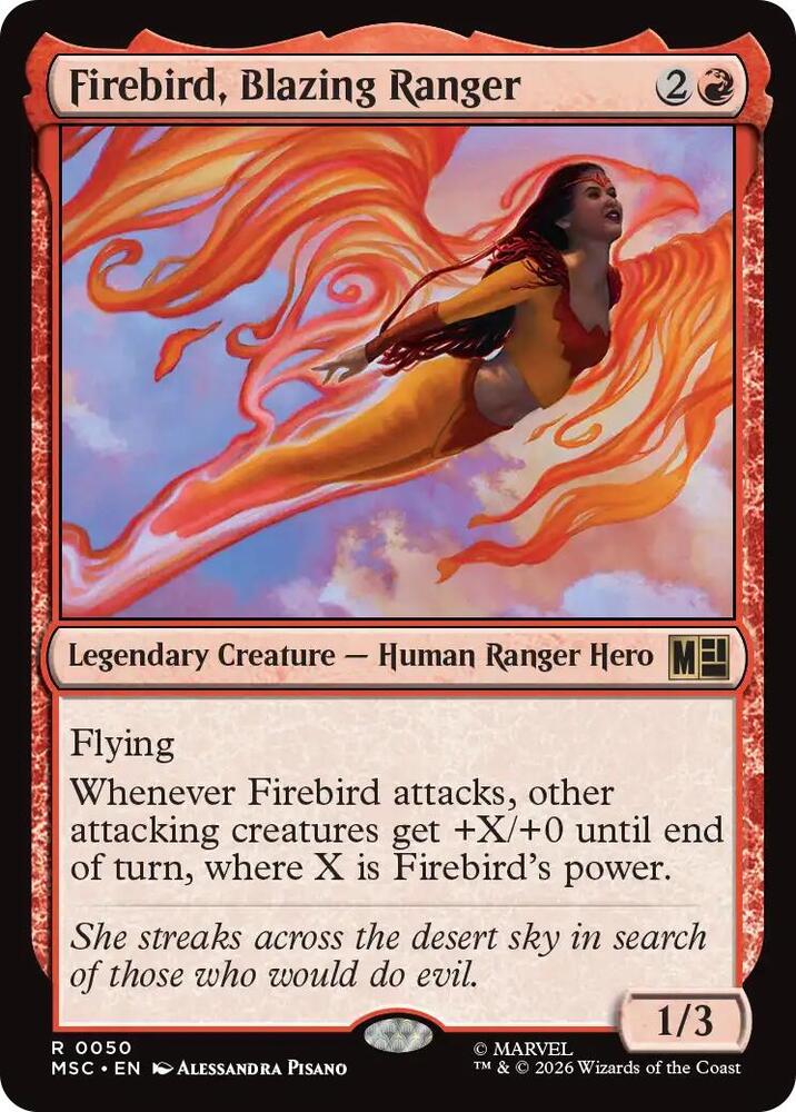 Firebird, Blazing Ranger (Surge Foil) — Commander: Marvel Super Heroes
