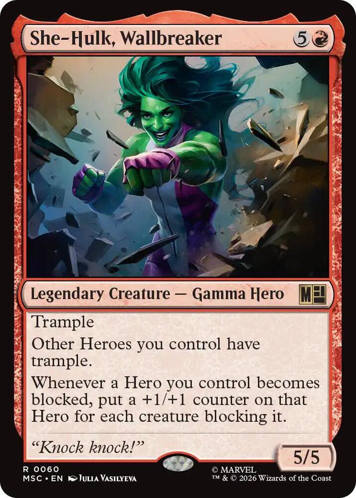 She-Hulk, Wallbreaker (Surge Foil) — Commander: Marvel Super Heroes