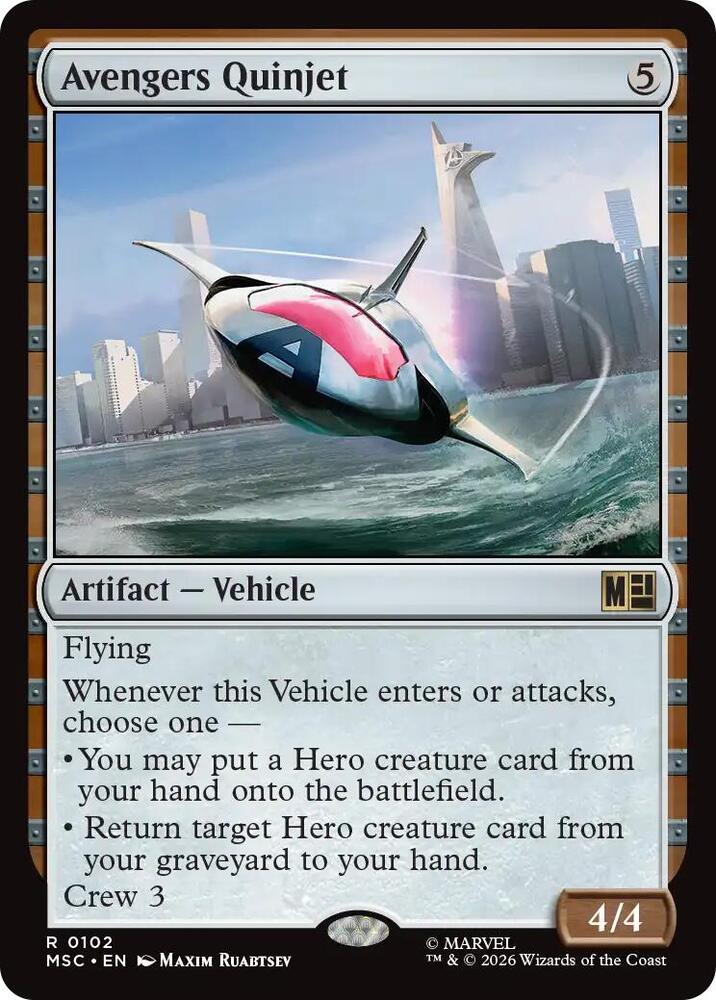 Avengers Quinjet (Surge Foil) — Commander: Marvel Super Heroes