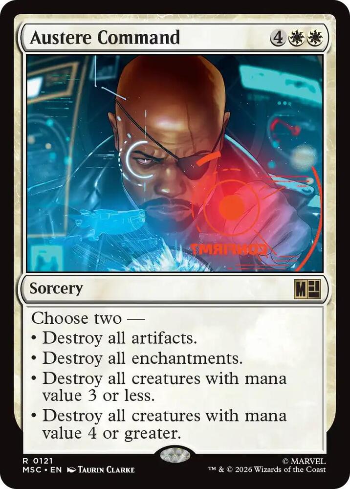 Austere Command (Surge Foil) — Commander: Marvel Super Heroes