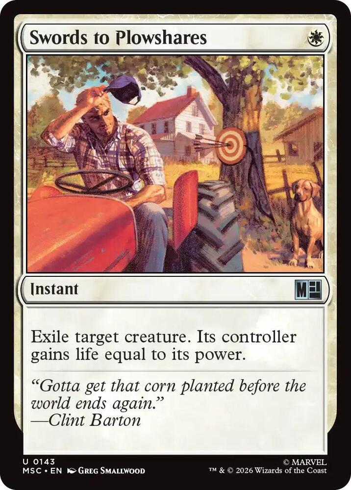 Swords to Plowshares (Surge Foil) — Commander: Marvel Super Heroes