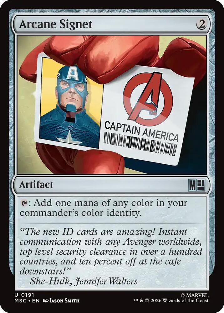 Arcane Signet (0191) (Surge Foil) — Commander: Marvel Super Heroes