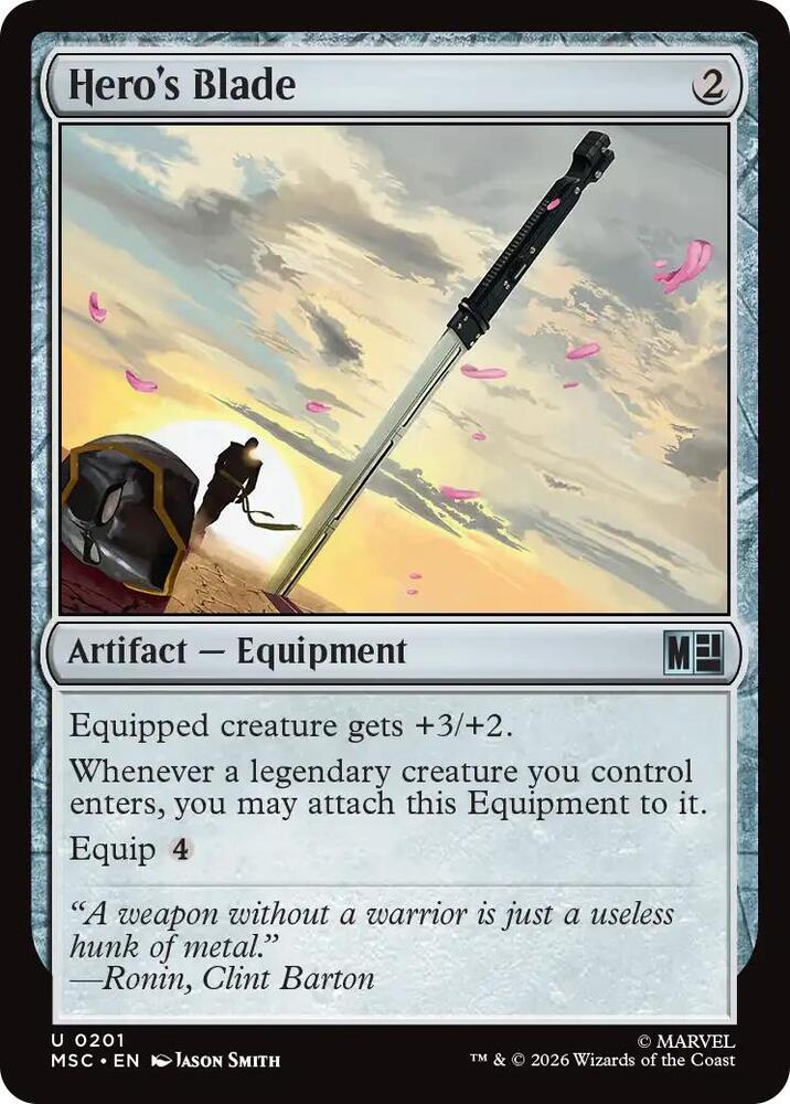 Hero's Blade (Surge Foil) — Commander: Marvel Super Heroes