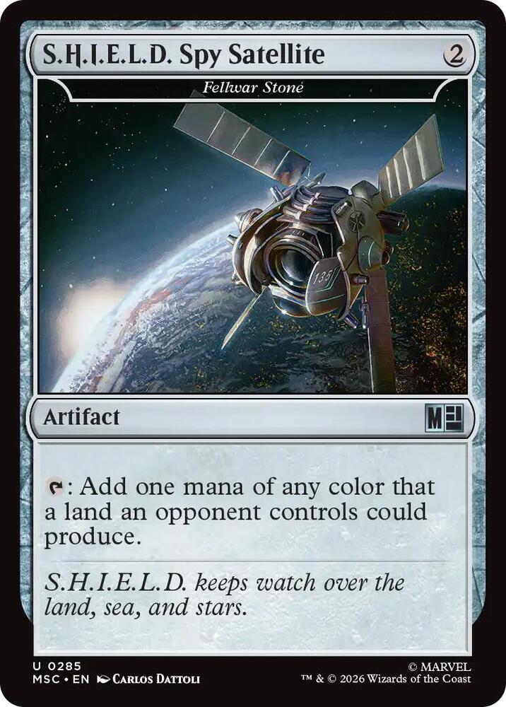 S.H.I.E.L.D. Spy Satellite - Fellwar Stone (Surge Foil) — Commander: Marvel Super Heroes