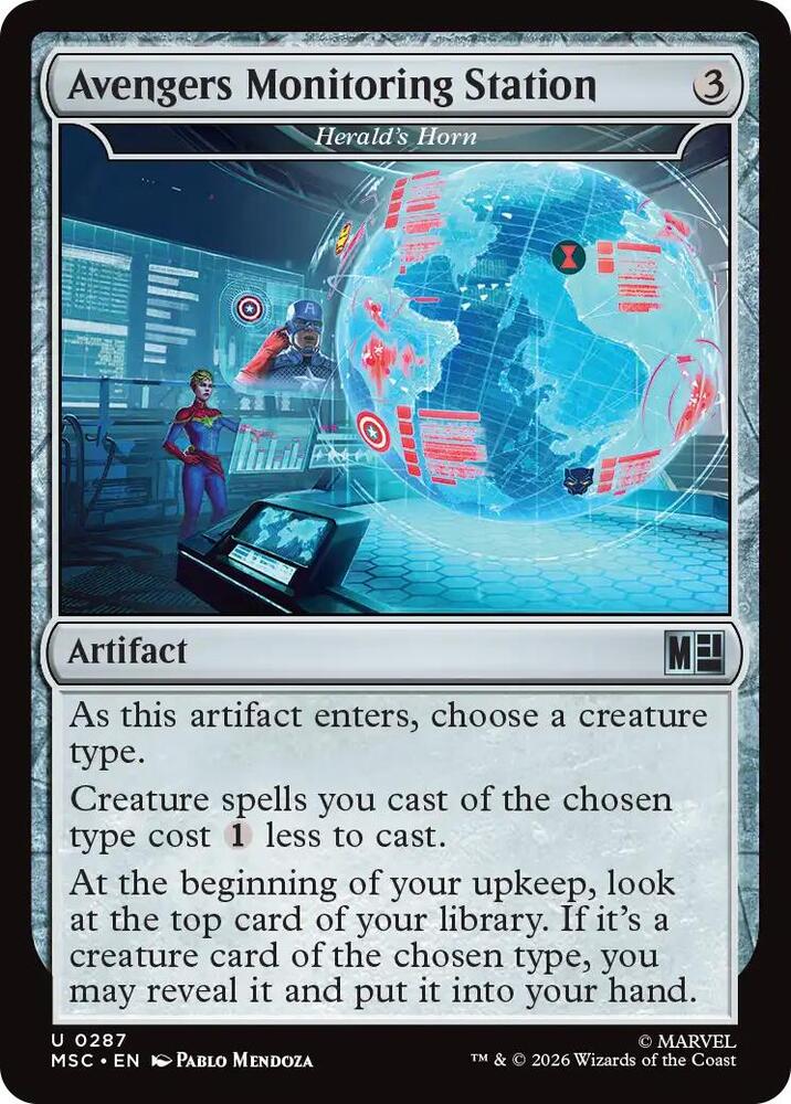 Avengers Monitoring Station - Herald's Horn (Surge Foil) — Commander: Marvel Super Heroes