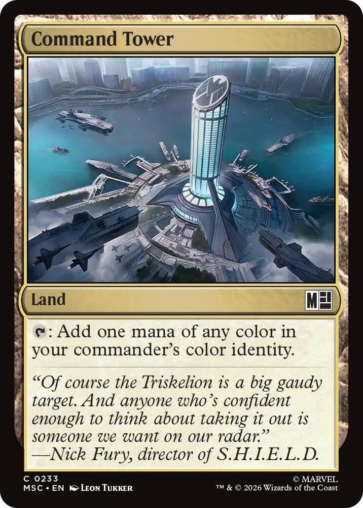 Command Tower (0233) (Surge Foil) — Commander: Marvel Super Heroes