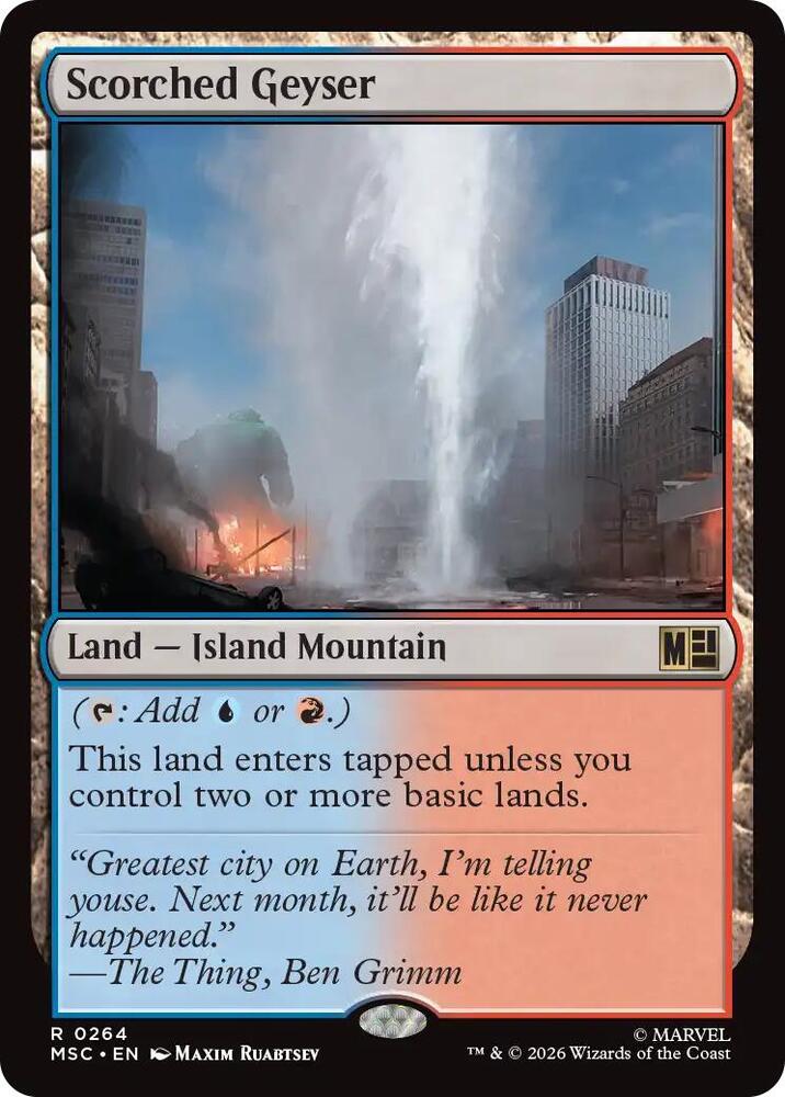 Scorched Geyser (Surge Foil) — Commander: Marvel Super Heroes