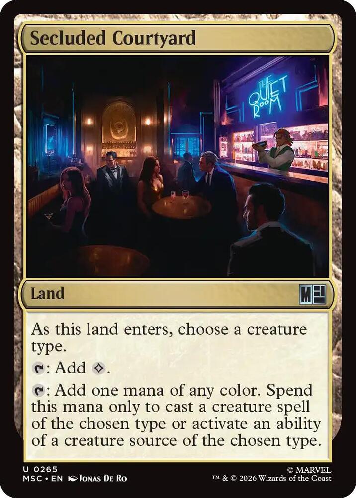 Secluded Courtyard (Surge Foil) — Commander: Marvel Super Heroes
