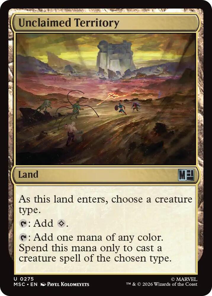 Unclaimed Territory (Surge Foil) — Commander: Marvel Super Heroes