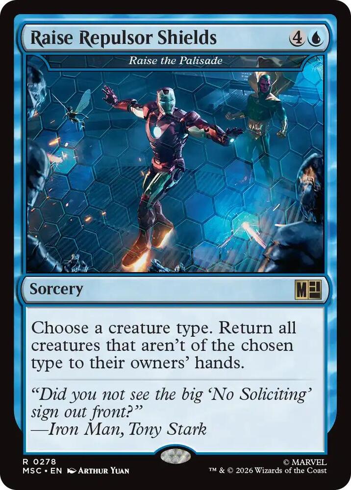 Raise Repulsor Shields - Raise the Palisade (Surge Foil) — Commander: Marvel Super Heroes