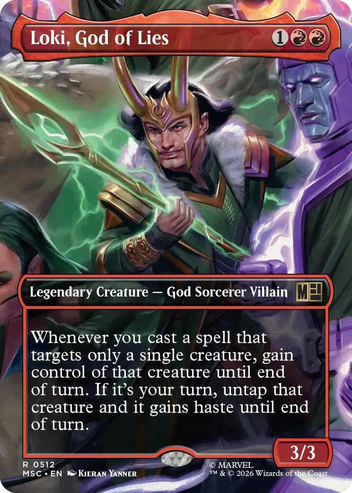 Loki, God of Lies (Borderless) — Commander: Marvel Super Heroes