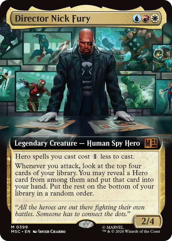 Director Nick Fury (Extended Art) — Commander: Marvel Super Heroes