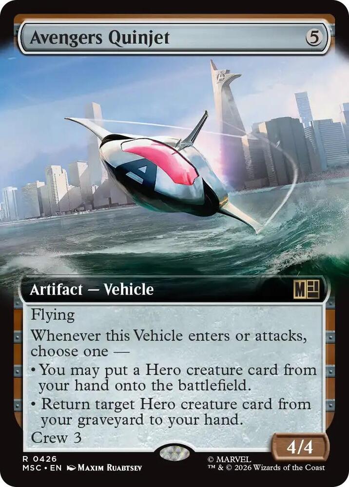 Avengers Quinjet (Extended Art) — Commander: Marvel Super Heroes